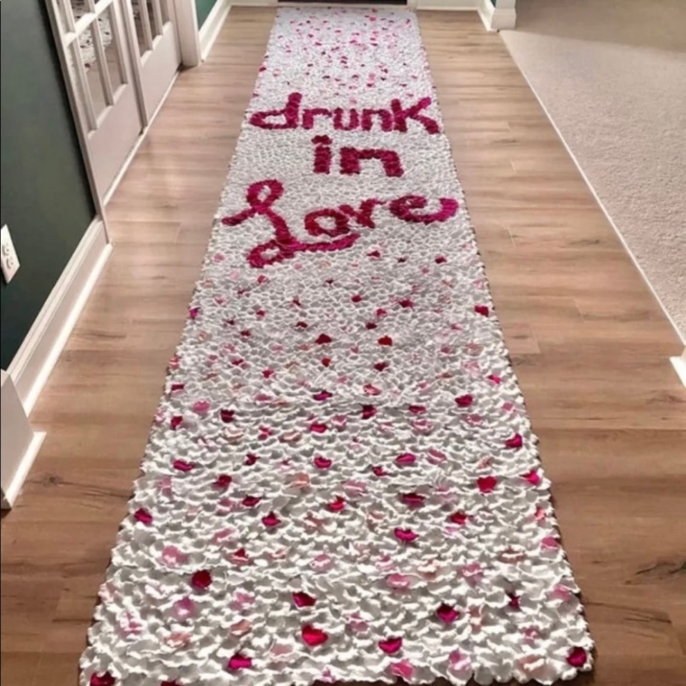 Wedding or Bachelorette Aisle Runner “Drunk in Love”
